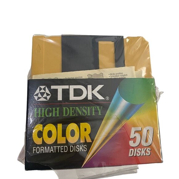TDK 50 High Density Color Formatted Disks NIP - Picture 4 of 7